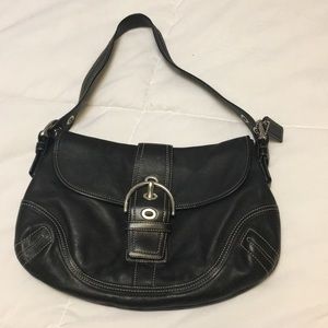 COACH Black Leather SOHO Handbag